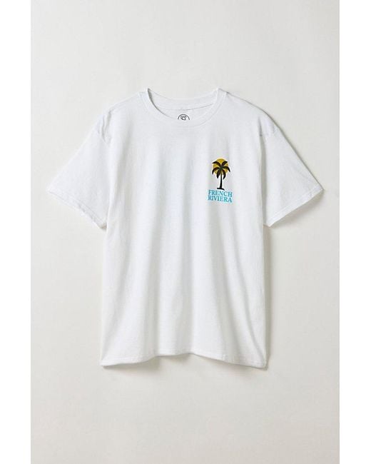 Urban Outfitters Gray French Riviera Graphic Tee for men