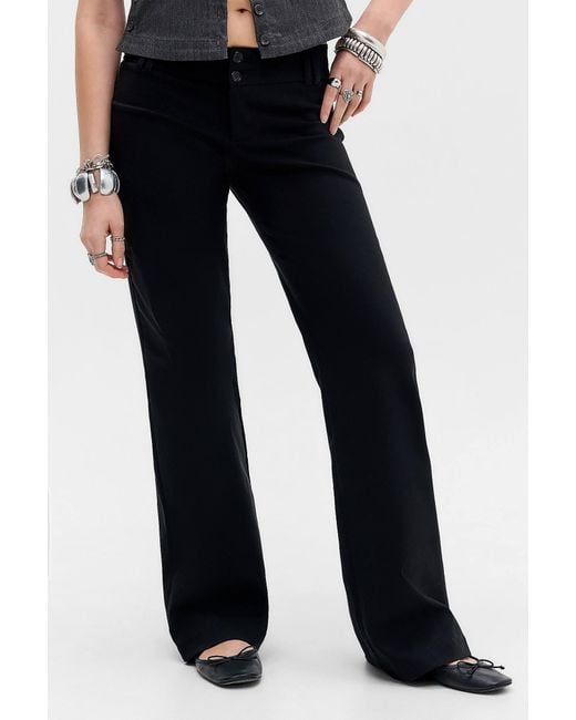 Urban Outfitters Blue Uo Bengaline Low-rise Trousers