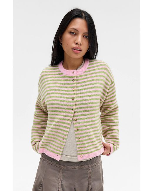 Urban Outfitters Multicolor Uo Marlowe Crew Cardigan At