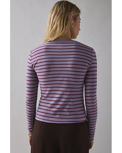 BDG Purple Long Sleeve Spill The Tee
