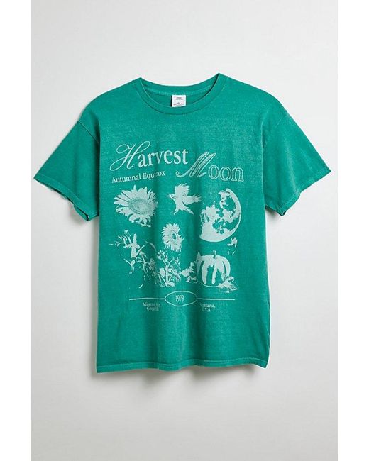 Urban Outfitters Green Harvest The Moon Graphic Tee Jacket for men