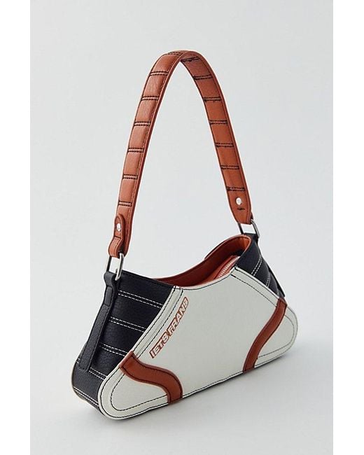 iets frans White Iets Frans. Racer Moto Faux Leather Bag