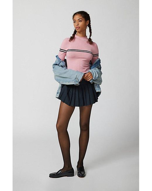 Urban Outfitters Pink Uo Angelo Mock Neck Sweater