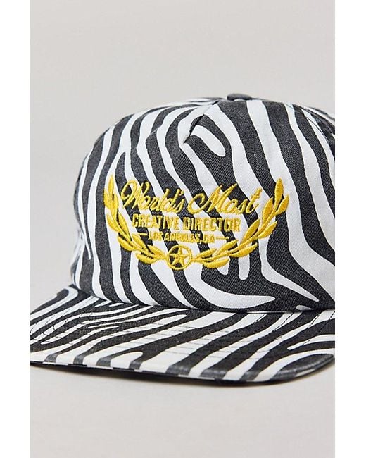 Urban Outfitters Gray Creative Director Pattern Golfer Hat for men