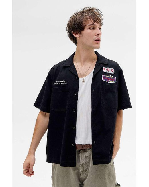 BDG Black Badge Short Sleeve Mechanic Shirt for men