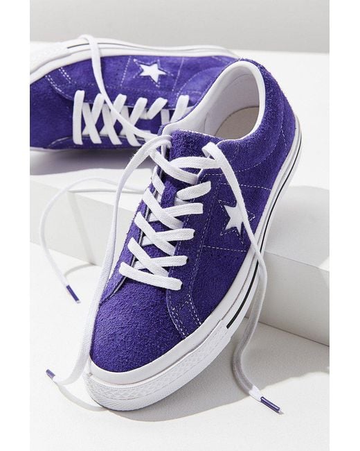 Purple 2024 suede converse