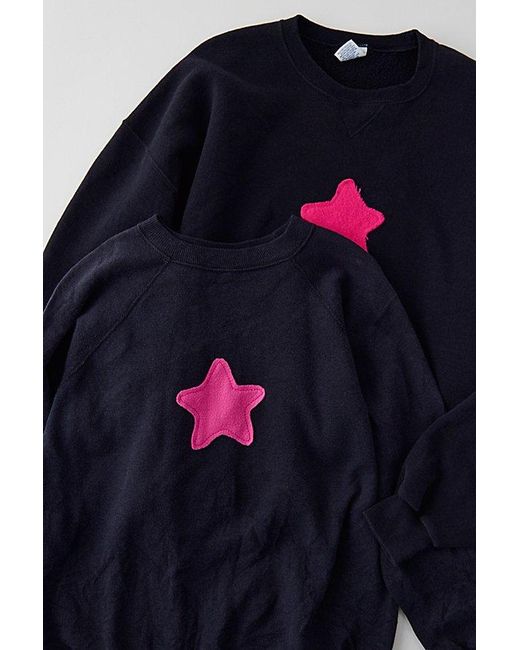 Urban Renewal Black Remade Star Patch Sweatshirt