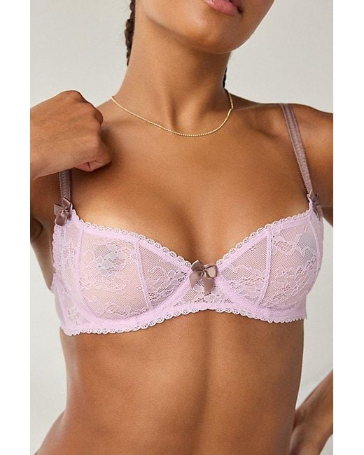 Out From Under Purple Karlie Lace Demi Bra