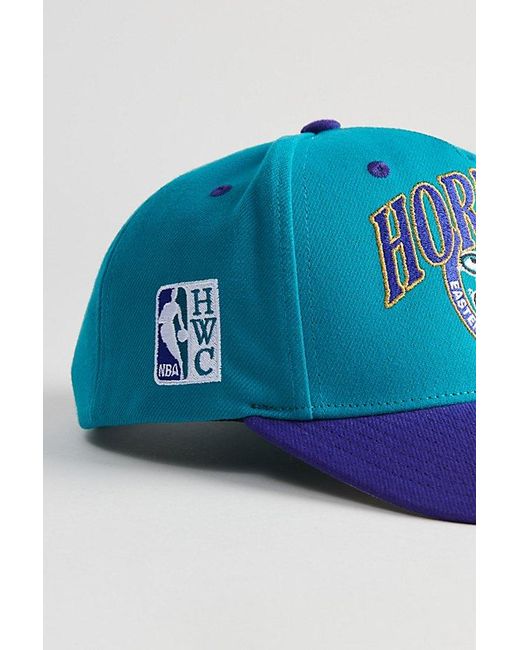 Mitchell & Ness Blue Crown Jewels Pro Charlotte Hornets Snapback Hat for men