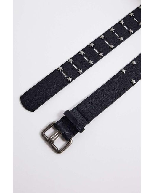 Urban Outfitters Blue Uo Black Star Studded Belt for men