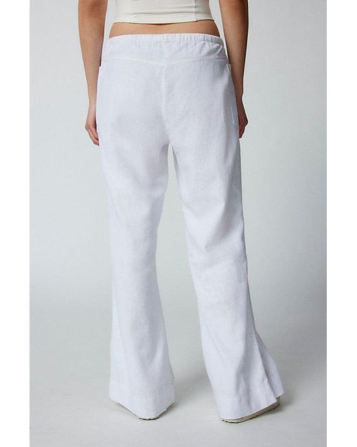 Urban Outfitters Gray Uo Amelie Linen Pant