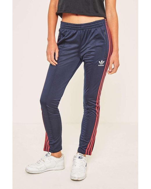 stripe Navy And Red Track Pants 