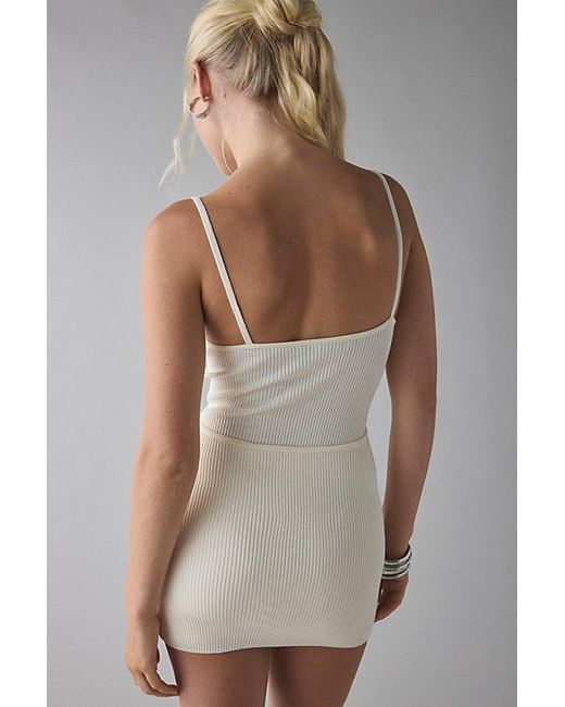 Lioness Bella Knit Cami Mini Dress in White | Lyst
