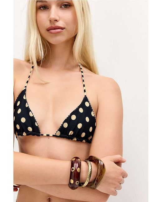 Jaded London Black Lola Reversible Triangle Bikini Top