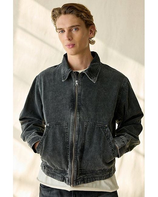 BDG Black Kasper Textured Canvas Jacket for men