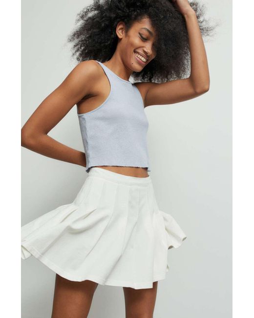 Urban Outfitters White Uo Katie Tennis Mini Skirt