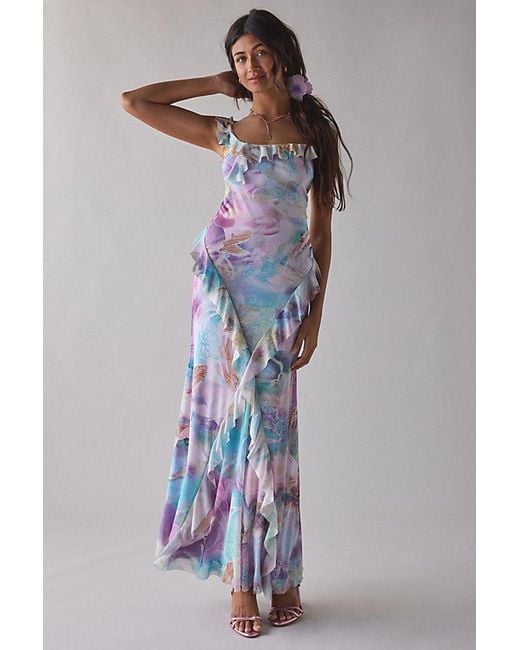 purple fairy dress Current Mood Off The Shoulder Handkerchief Mini Dress