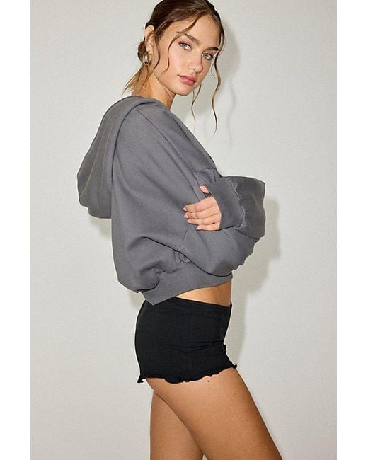Out From Under Black Bec Ruffle Micro Shorts