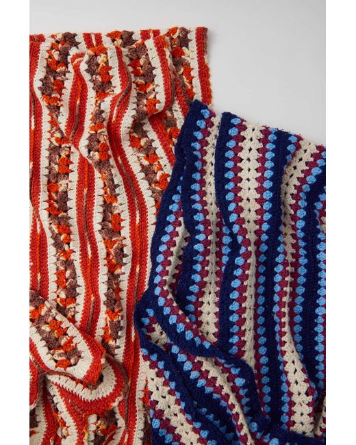 Urban Renewal Vintage Crochet Blanket Shawl Jacket In Assorted,at Urban