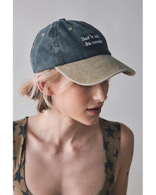 Urban Outfitters Black Sur Le Toit Monde Dad Baseball Hat