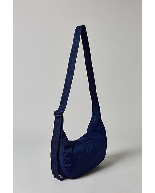 Baggu Blue Medium Nylon Crescent Bag