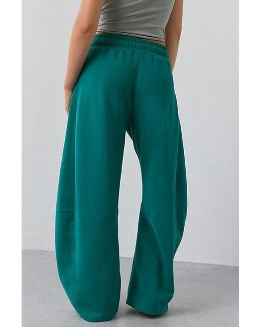 Out From Under Green Essential Barrel Leg Full Length Sweatpant