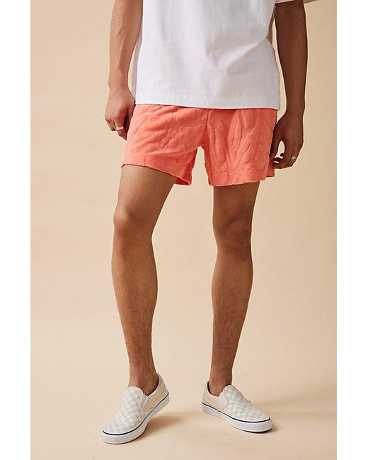 Urban Outfitters Orange Uo Hibiscus Volley Short for men