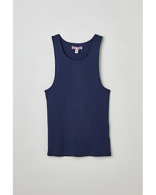 Urban Outfitters Blue Uo Classic Ribbed Tank Top for men