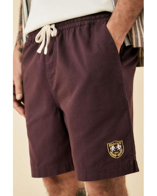 BDG Purple Burgundy Twill Shorts for men