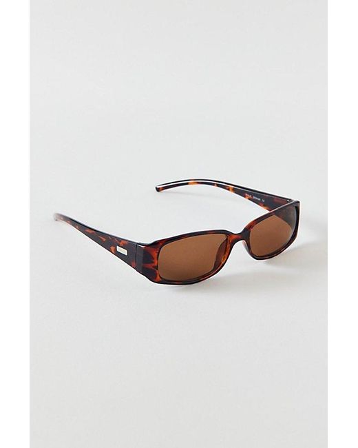 Vintage & ReMADE by UO Black Vintage By Uo Slim Rectangular Sunglasses