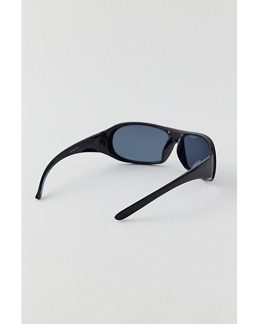 Urban Outfitters Blue Sienna Plastic Shield Sunglasses