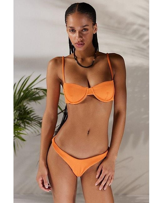 Out From Under Brown Marilyn Ribbed Underwire Bikini Top
