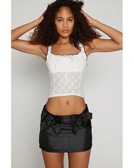 Urban Outfitters Black Uo Elsa Lace Tank Top
