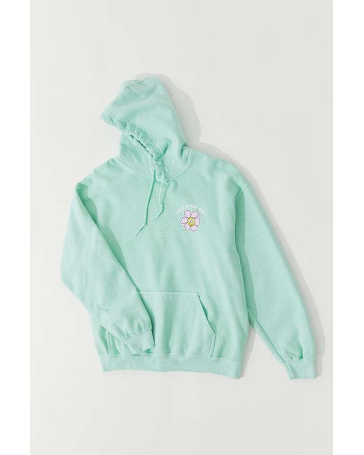 Urban Outfitters Green Have A Nice Day Daisy Hoodie Sweatshirt