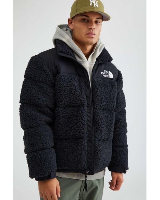 The North Face Blue Nuptse Sherpa Quilted Puffer Jacket for men