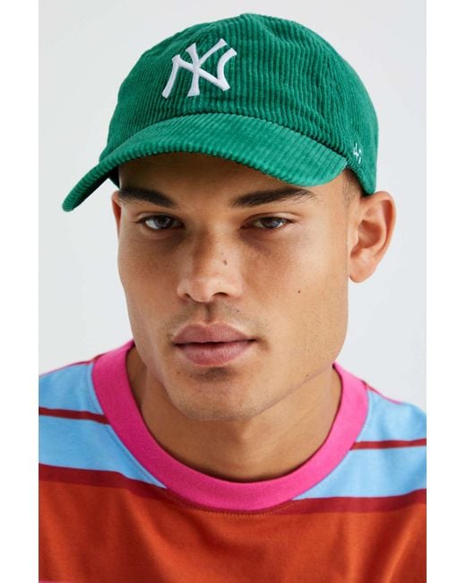 '47 Uo Exclusive Mlb New York Yankees Cord Cleanup Baseball Hat In Green,at Urban Outfitters for men