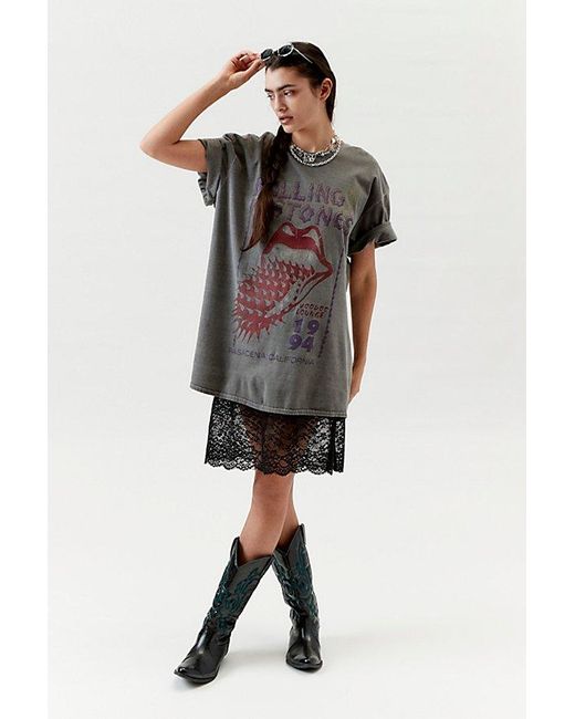 Urban Outfitters Brown Rolling Stones Voodoo Lounge Oversized Tee