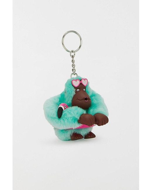 Kipling Blue Beach Monkey Keychain