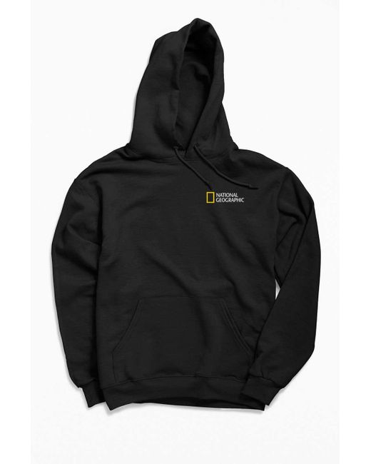 Urban Outfitters Black National Geographic Yellow Square Hoodie Sweatshirt for men