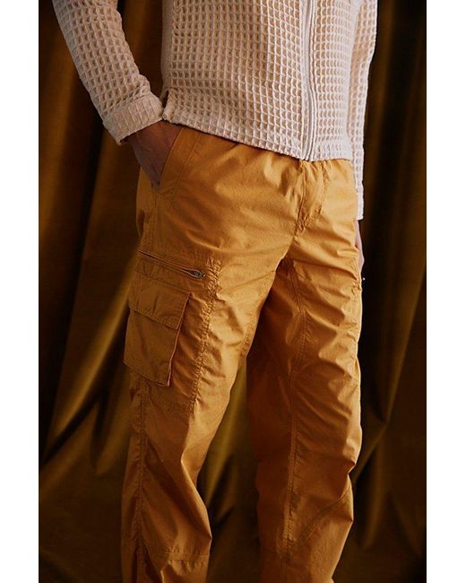 Standard Cloth Brown Seamed Cargo Jogger Pant for men