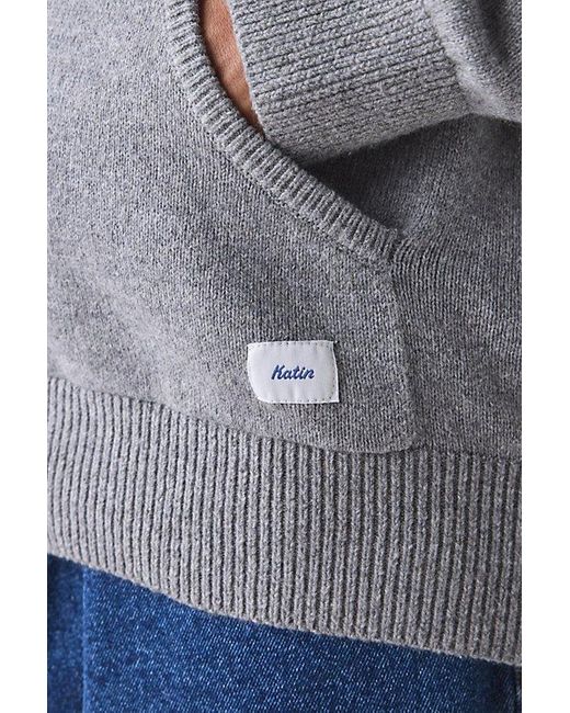 Katin Gray Hayes Hooded Henley Sweater for men