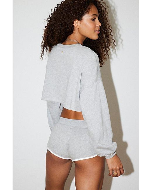 Out From Under Blue Beach Vibes Cropped Sweatshirt
