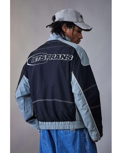 iets frans Blue Motocross Jacket for men