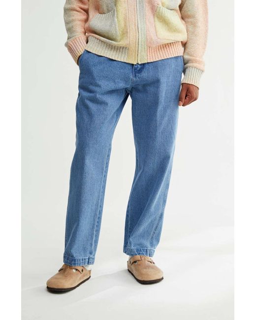 Obey Denim Hardwork Straight Fit Carpenter Jean in Vintage Denim Light (Blue) for Men | Lyst