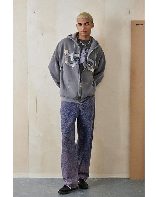 Urban Outfitters Gray Uo Divine Zip-Up Hoodie Sweatshirt for men