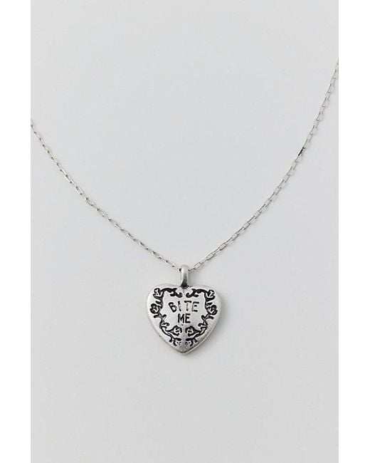 Urban Outfitters Natural '90S-Plated Heart Charm Necklace
