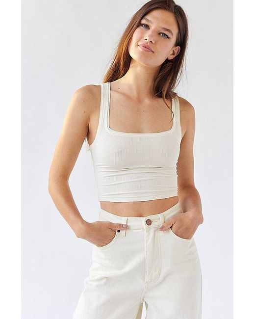 Urban Outfitters White Uo Sweet Thing Tank Top