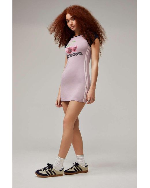 Urban Outfitters Pink Uo J'adore Cherry T-shirt Dress