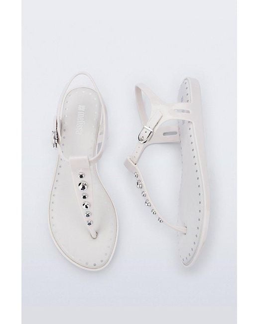 Melissa White Solar Boho Studded Sandal