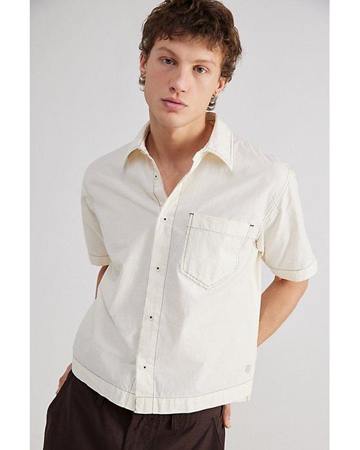 Urban Outfitters White Uo Cooper Solid Button-Down Shirt Top for men